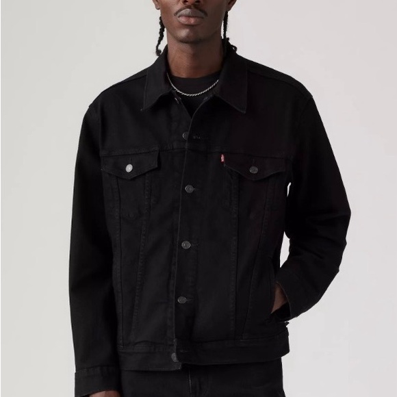 Levi's Men's Classic Black Denim Jacket Size XL - Picture 1 of 7